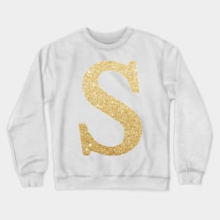 The Letter S Gold Metallic Crewneck Sweatshirt